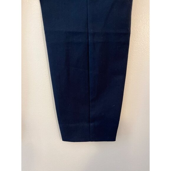 Everlane Side Zip Work Pant Navy High Rise Ankle Skinny Seamed Back Trouser‎ 12 - Picture 8 of 10